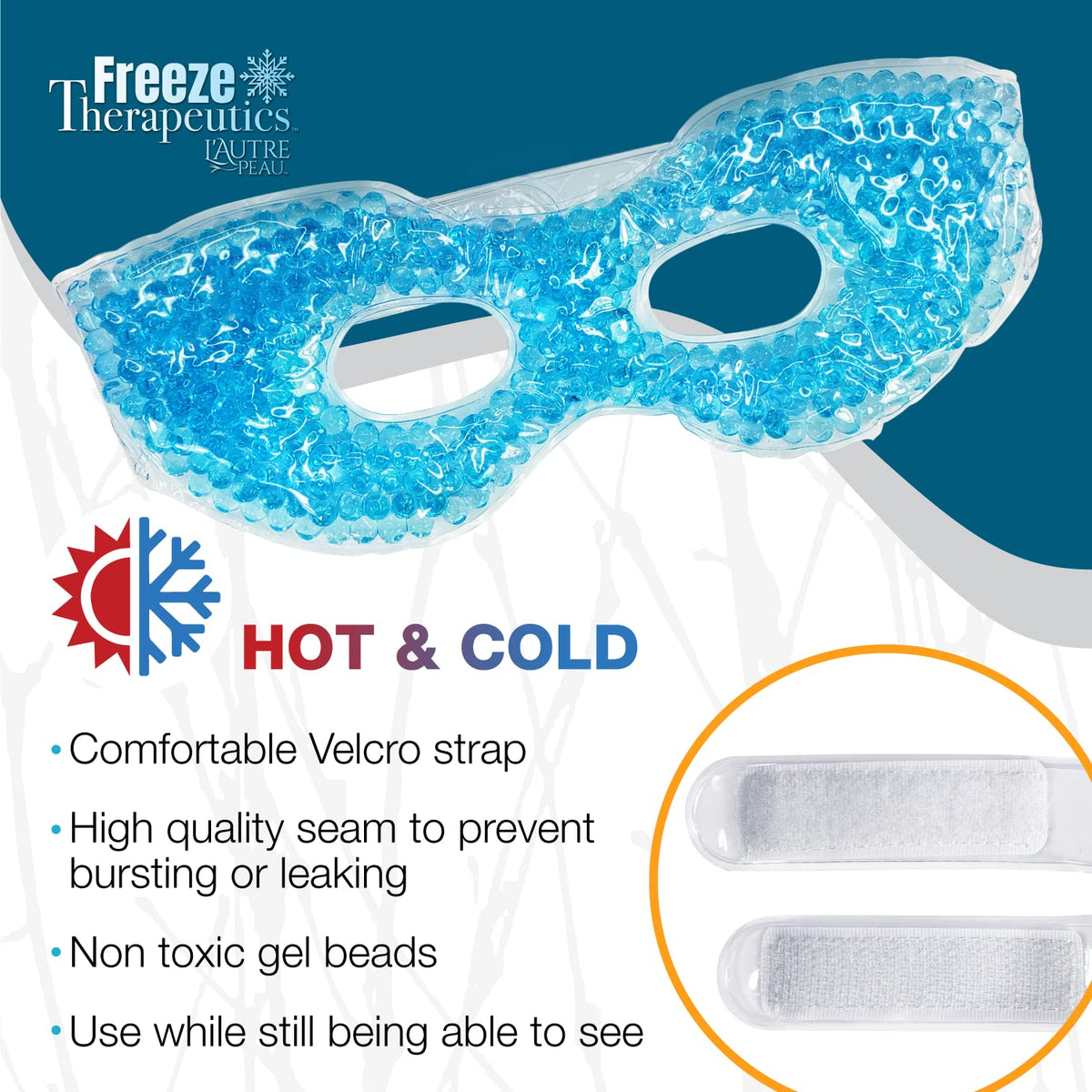 L'AUTRE PEAU mask on model relaxing to relieve eye strain
