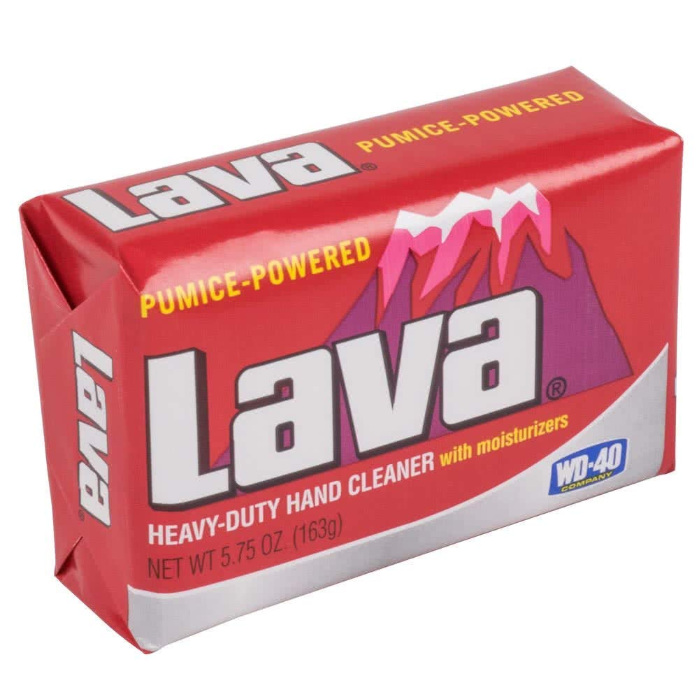 Close-up of Lava pumice texture showing particles that remove grease effectively