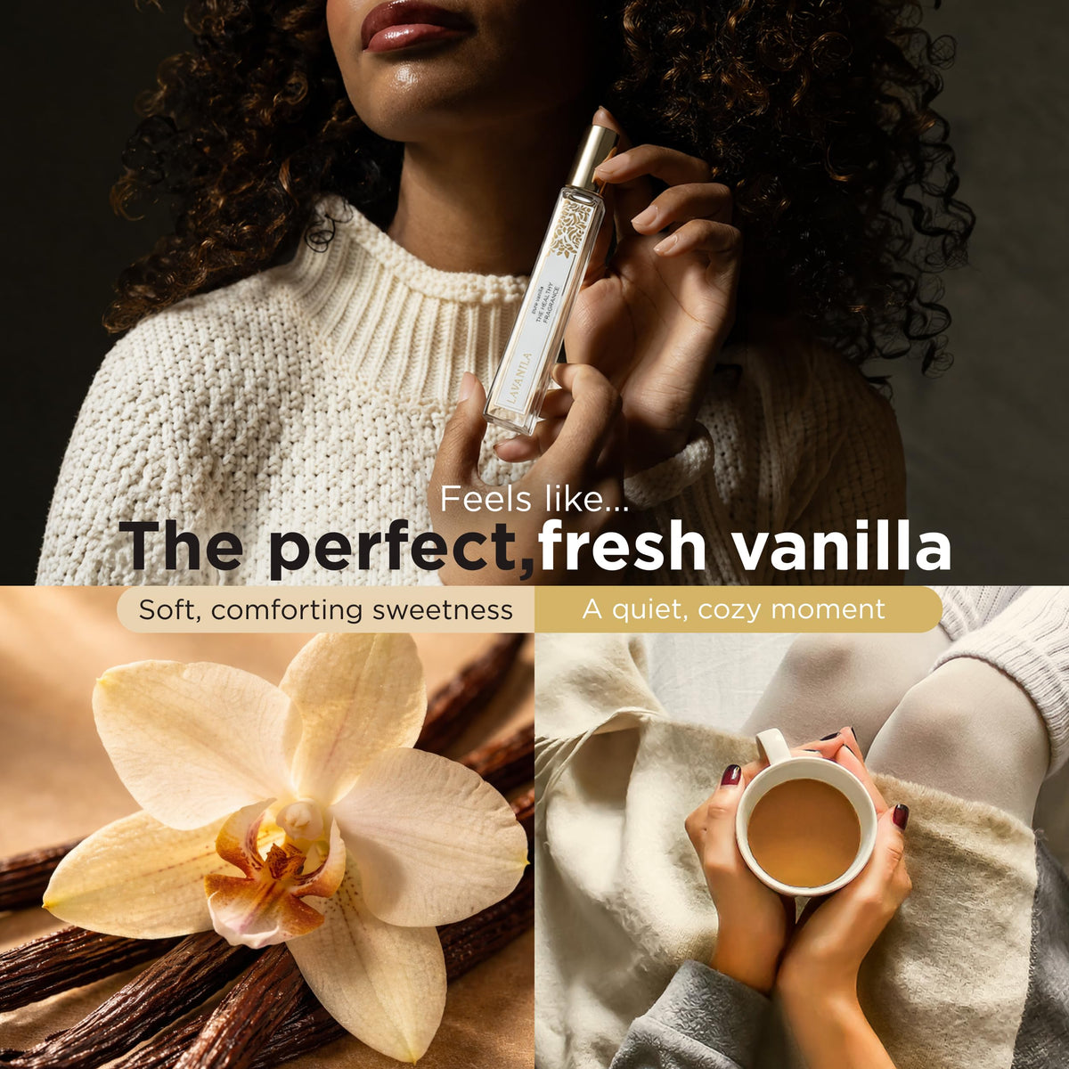 Lavanila roller applied to wrist demonstrating precise application and subtle scent