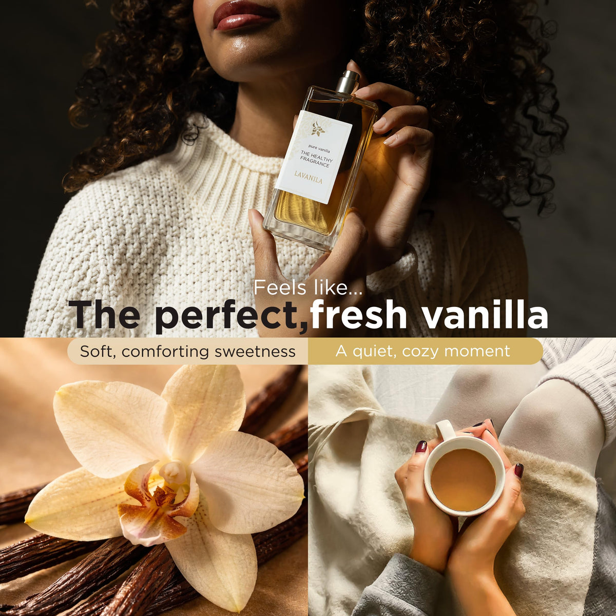 LAVANILA vanilla beans detail emphasizing Madagascar vanilla authenticity benefit