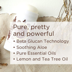 Lavanila ingredients label highlighting plant-based soothing oils