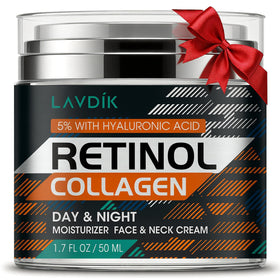 LAVDIK front packaging showing retinol cream and clear benefits