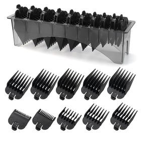 LAVEST front packaging showing 10 black clipper guards and holder for quick selection