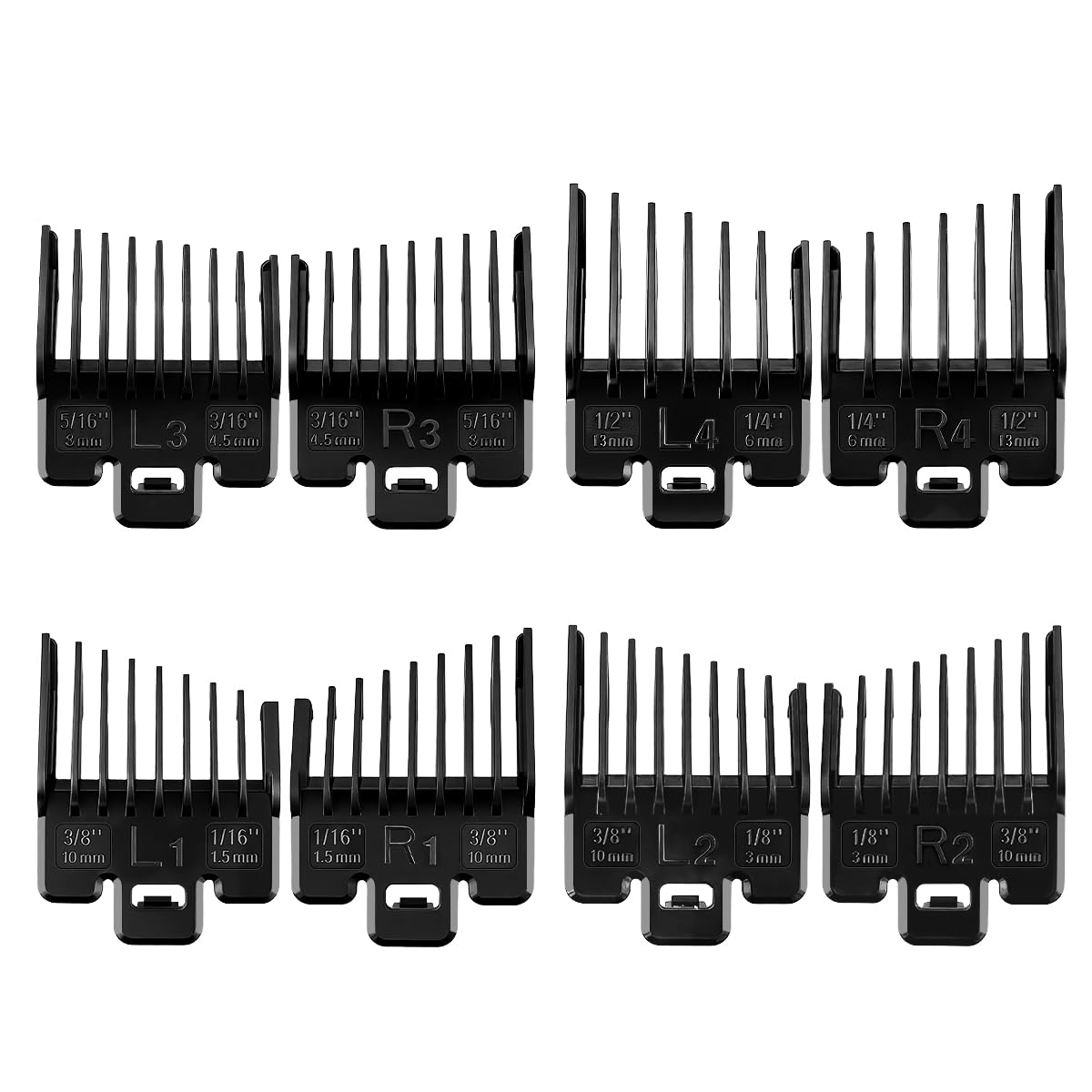 LAVEST front packaging showing four black fade guide sets and key features for dependable trimming