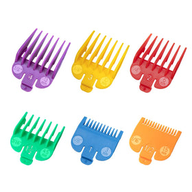 LAVEST front view of six-piece guard set showing colors and compact packaging for easy buying