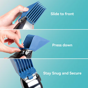 LAVEST guard snapped onto a Wahl clipper for stable, accurate trimming