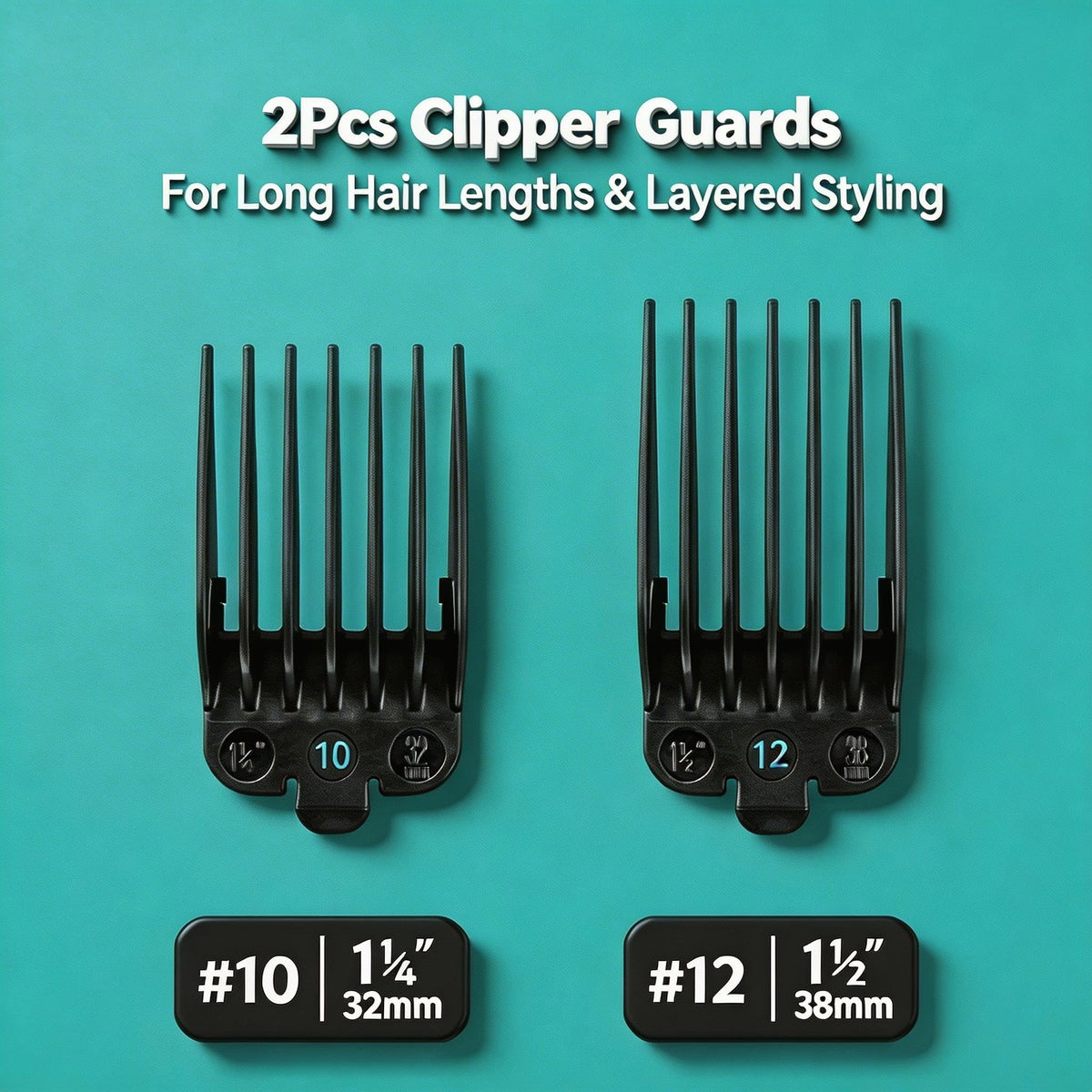 LAVEST side profile showing 1.25" and 1.5" lengths for consistent cutting benefit