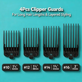 LAVEST guard attached to clipper side view demonstrating secure snap-on fit benefit