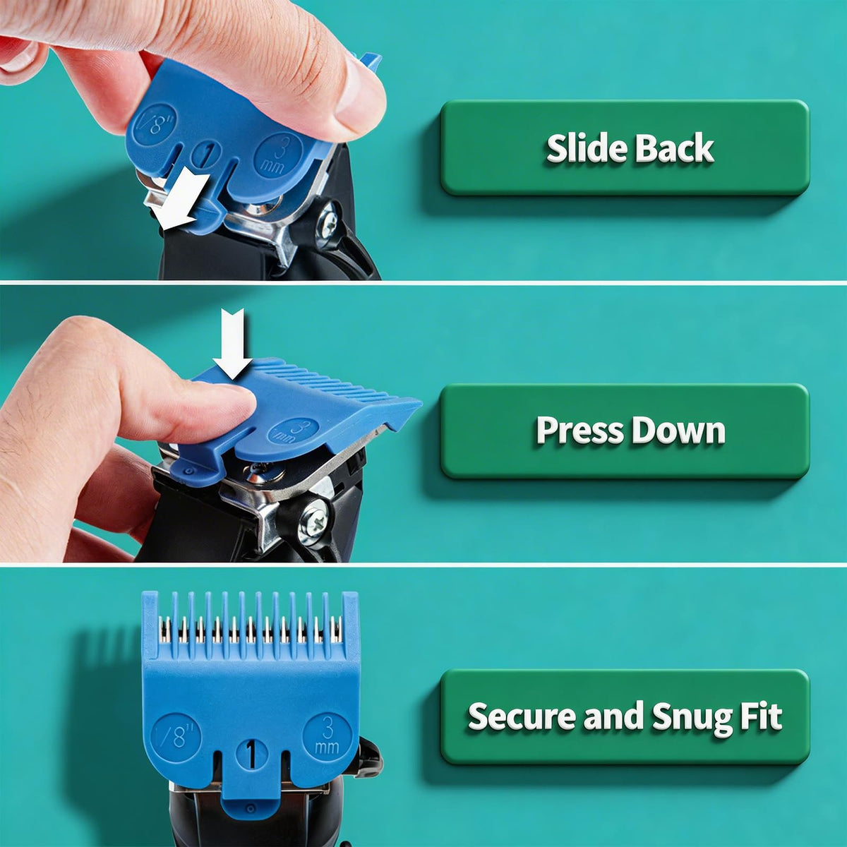 LAVEST guard size comparison held in hand to show scale and easy handling benefit
