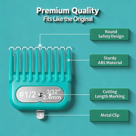 LAVEST clear size numbering on guards for accurate, repeatable clipper lengths