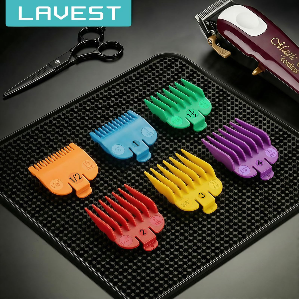 LAVEST guard set with storage pouch showing neat organization and travel-ready convenience