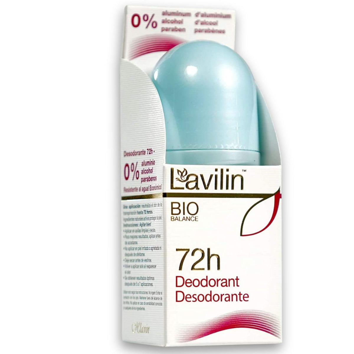 Lavilin roll on front packaging showing compact travel benefit