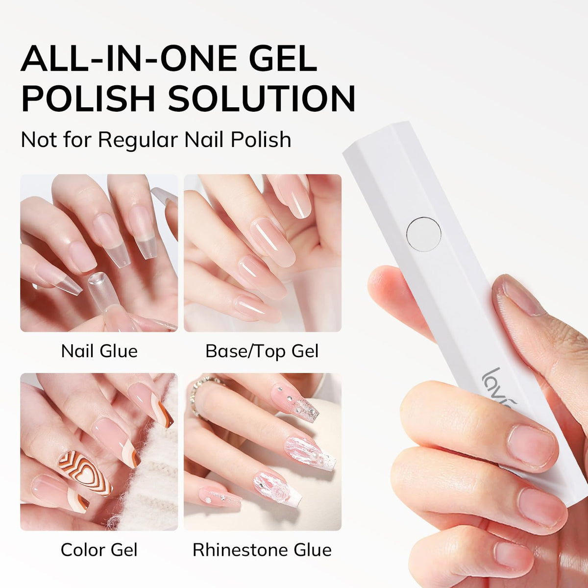 Lavinda curing a single nail demonstrating precision for detailed nail art and spot cures