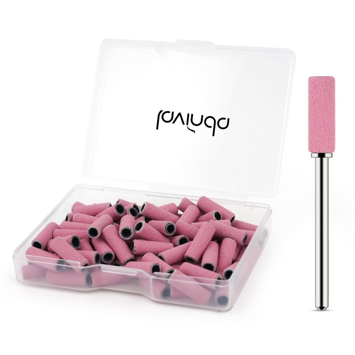 Lavinda front packaging of 80 sanding bands showing product count and color, clear identification benefit