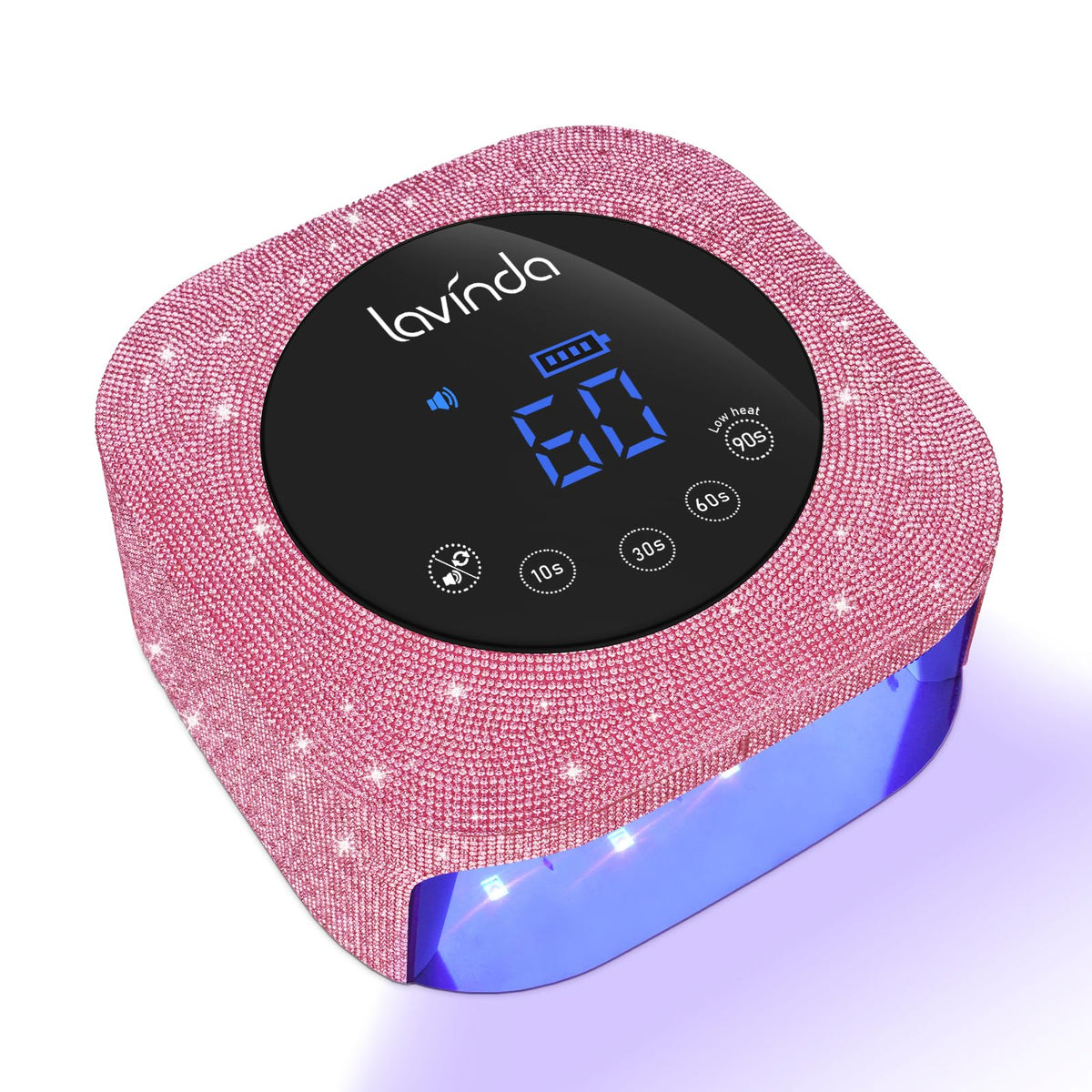 Lavinda front view lamp showing compact body and large curing space for quick gels