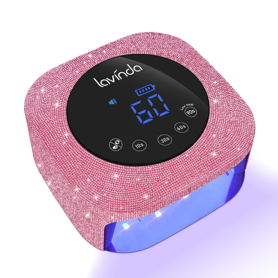 Lavinda front view lamp showing compact body and large curing space for quick gels