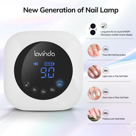 Lavinda large LCD display and touch controls for easy timer selection and monitoring