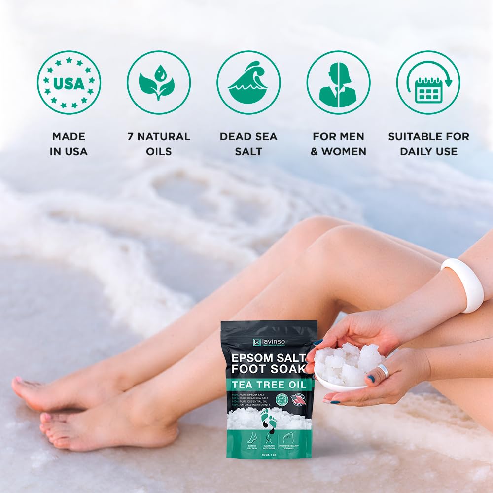 Lavinso feet after soak showing softened skin and smoother heels