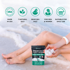 Lavinso feet after soak showing softened skin and smoother heels