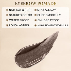 LAVONE dual-ended eyebrow brush detail for blending and sculpting brows