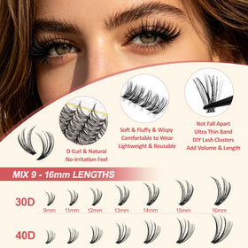LAVONE spread of mixed lengths and 30D/40D densities for styling