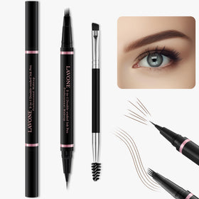 LAVONE microblade pen tip closeup creates hairlike strokes for realism