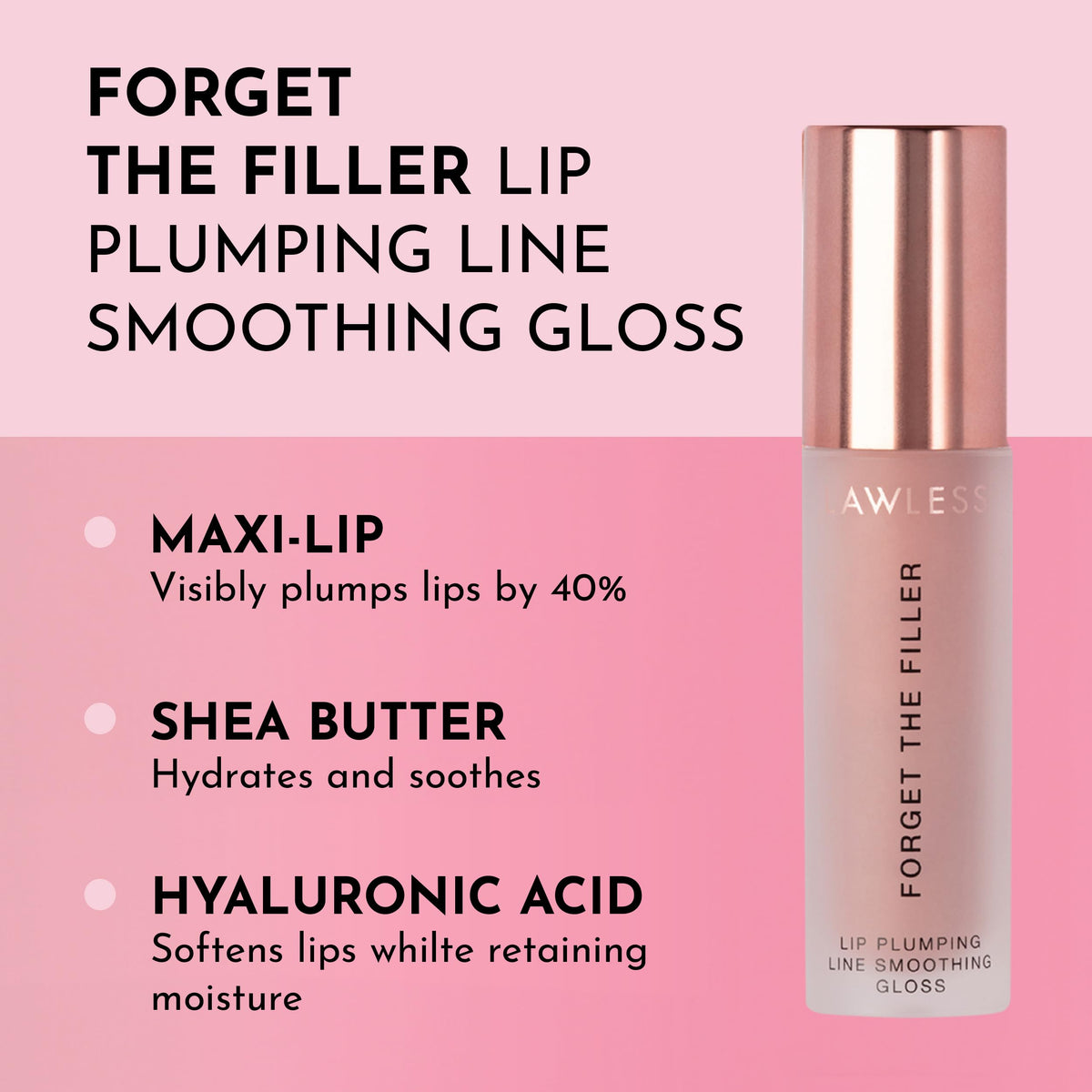 LAWLESS plush applicator close-up demonstrating even gloss application and comfort