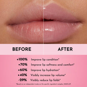 LAWLESS before and after lips demonstrating fuller smoother look