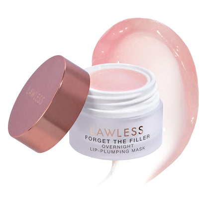 LAWLESS front jar view showing compact overnight lip mask packaging and premium finish