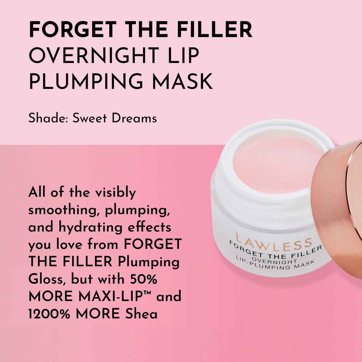 LAWLESS open jar texture close-up highlighting creamy balm and concentrated formula