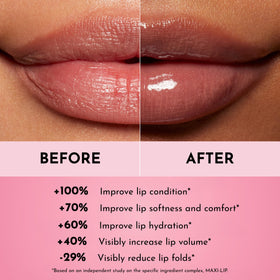 LAWLESS Nudie Pink gloss on lips showing instant shine and smoother appearance