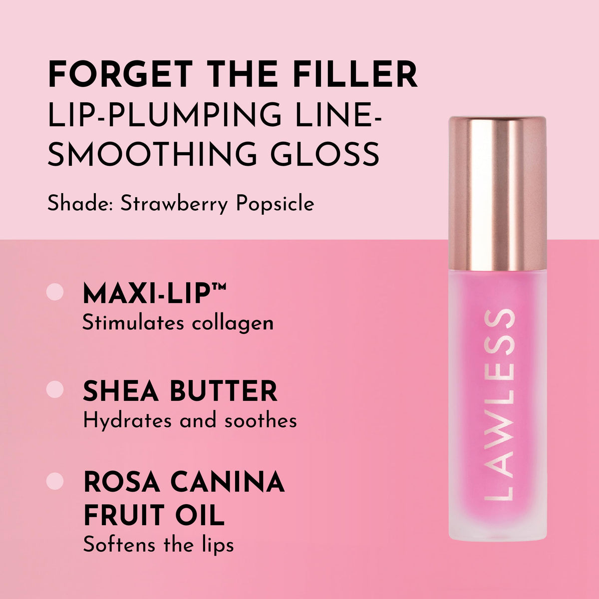 Lawless doe-foot applicator poised to apply gloss for precise, even coverage