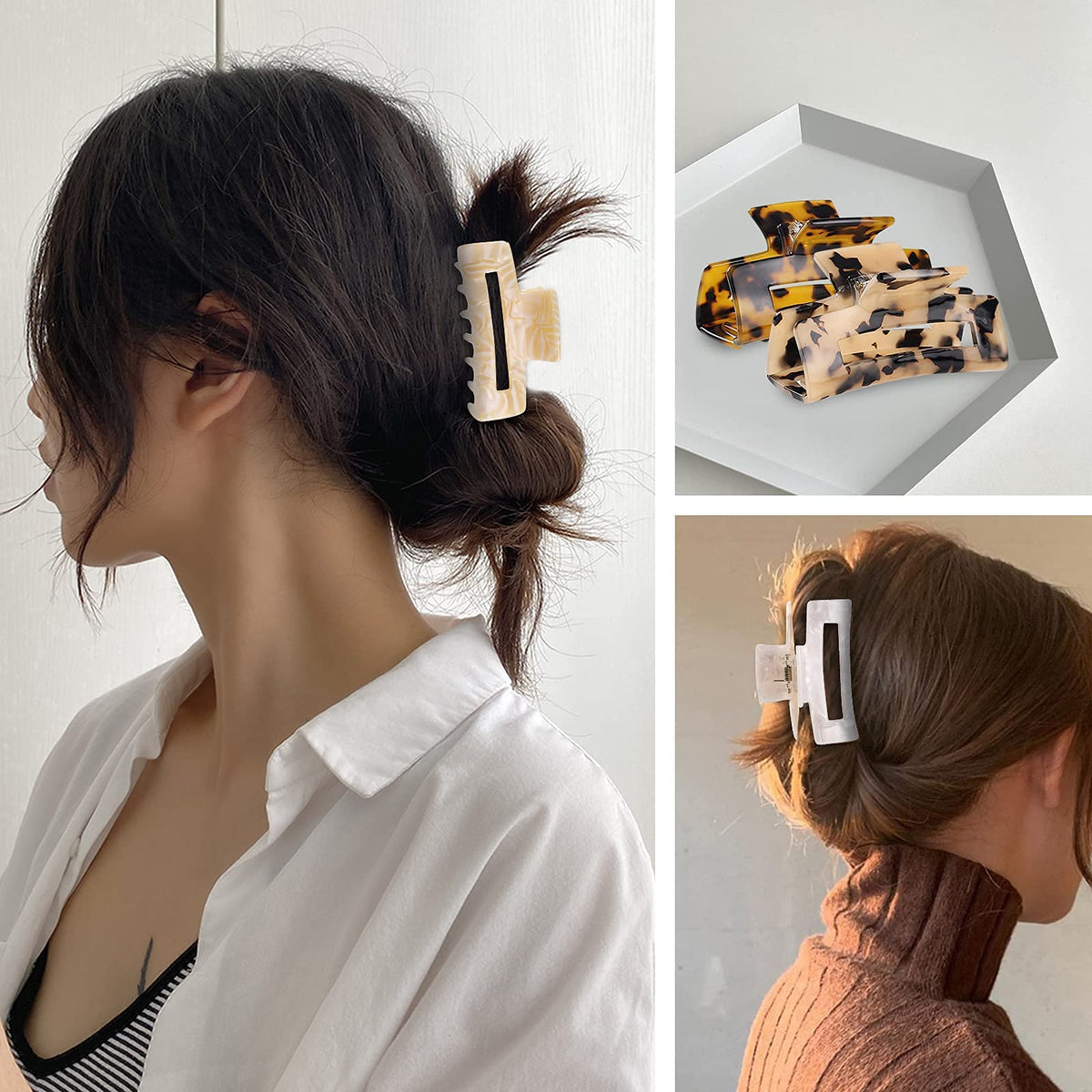 LAXIZAR clip in hair half-updo showing comfortable everyday styling