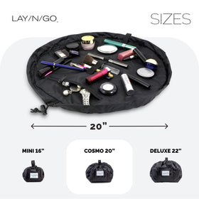 Lay-n-Go Cosmo elastic brush loops holding brushes upright and separated
