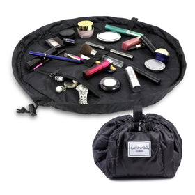 Lay-n-Go Cosmo front view showing compact closed bag and handle for easy carry