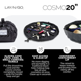 Lay-n-Go Cosmo zippered pocket detail protecting small items and valuables