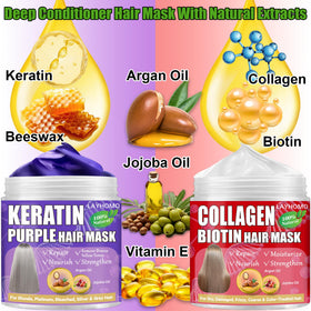Layhomo collagen biotin mask jar front showing restorative benefits