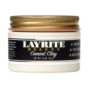 Layrite Deluxe Cement Clay front jar showing label and benefit of extreme hold