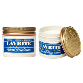 Layrite cream texture close-up highlighting smooth application and matte finish benefit