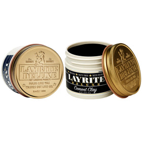 Layrite product next to a ruler showing 4.25 oz size and travel-friendly benefit
