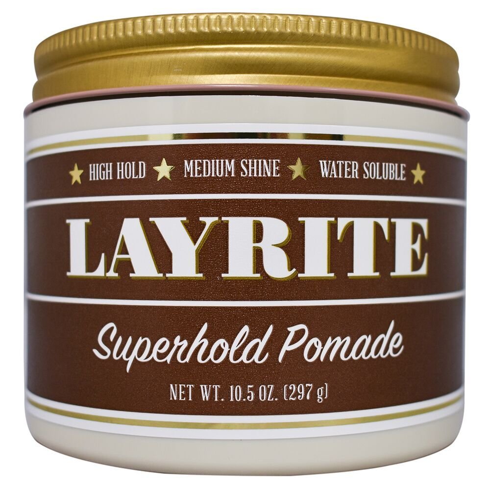 Layrite Superhold jar front view showing label and hold benefits
