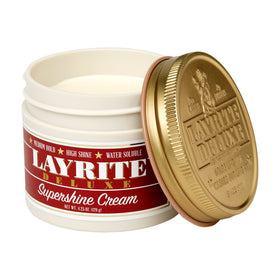 Layrite Supershine Cream texture close-up demonstrating smooth, glossy formula
