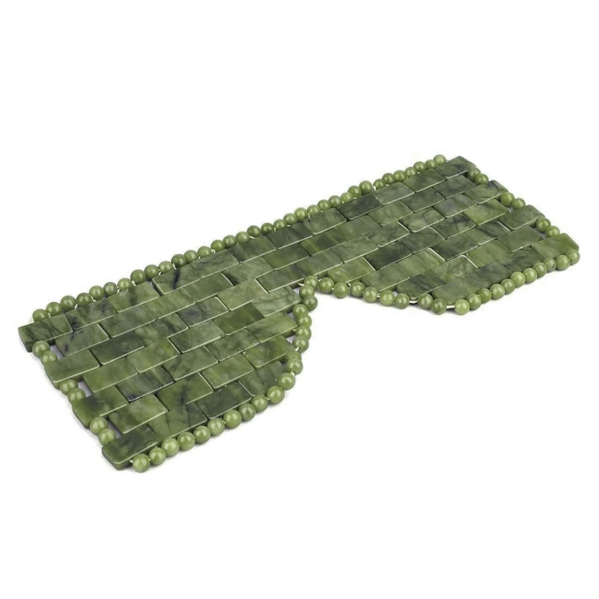 LazyGa front view of green jade eye mask showing contoured shape and comfort