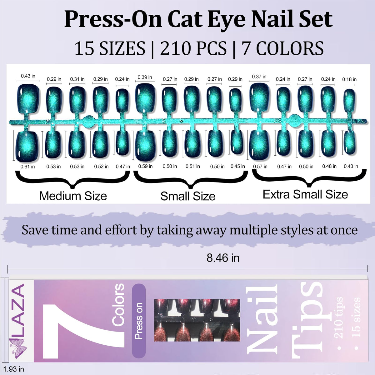 Laza adhesive tabs and glue included for long or short wear