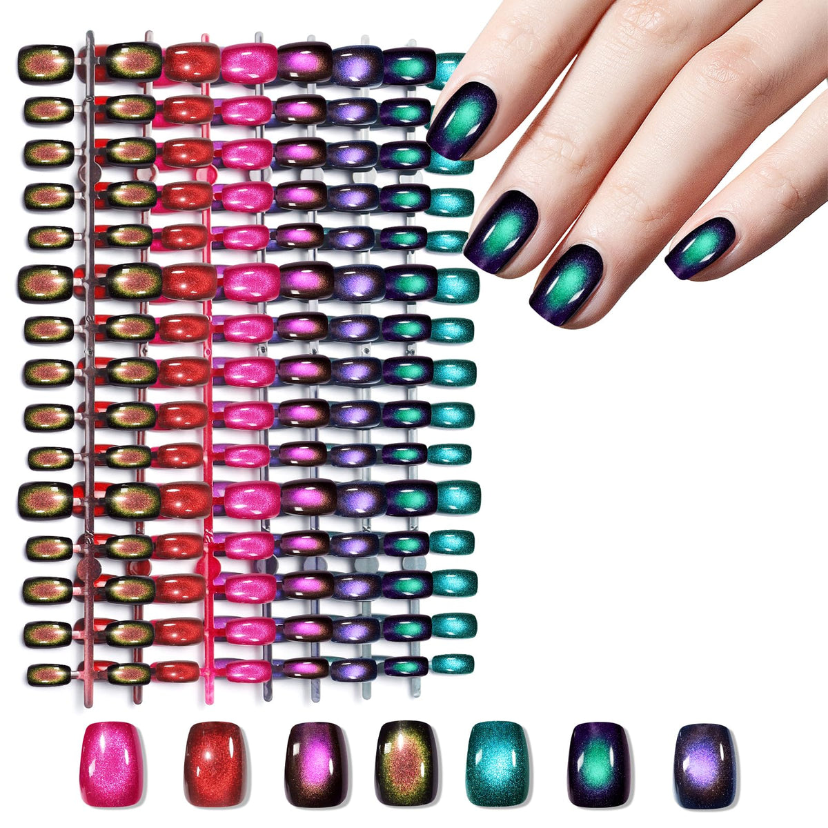 Laza front packaging showing galaxy chameleon nails and full kit benefit