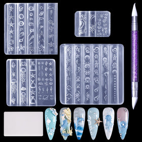 Laza front packaging showing all four ocean silicone molds and tools for quick crafting