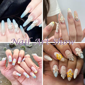 Laza lifestyle scene with beach props and manicure setup inspiring summer designs