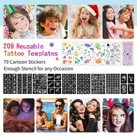 LCDGTJ reusable stencils spread including animals and letters for precision