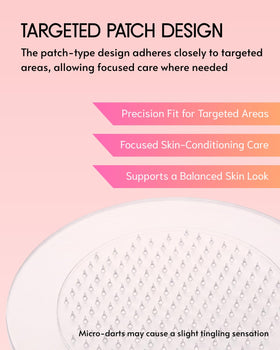 le dalcom patch worn under light makeup illustrating discreet, breathable coverage