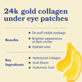 LE GUSHE close-up of gold hydrogel patch texture for smooth application
